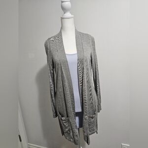Akris Punto Light Gray Open Cardigan